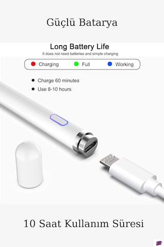 Apple Uyumlu iPad Pro 12.9 2018 3.Nesil Dokunmatik Ekran Yazı ve Çizim Kalemi