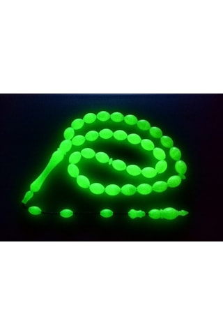 Kedi Gözü Arpa Kesim Sistemli Karanlıkta Parlayan Fosforlu Tesbih