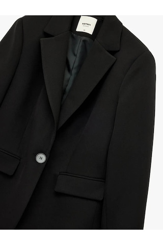 Koton Cepli Düğmeli Kruvaze Siyah Kadın Blazer Ceket 6wak50060uw Siyah