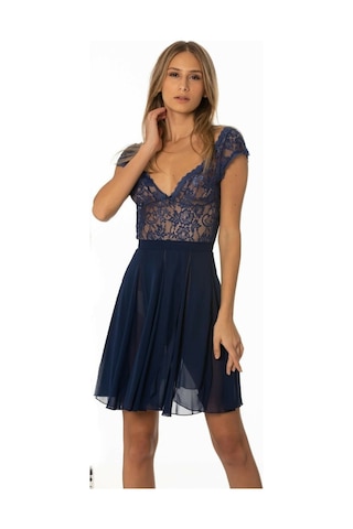 Pierre Cardin Dantelli Şifon Kısa Gecelik 650 Navy 001
