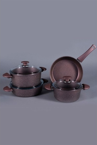 Porland Santino Lila Tencere Takım 7 Parça
