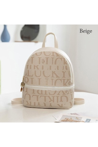 Ganzhoushop Sırt Sırt Sevimli Omuz Mektup Küçük Kadın Çok Çantası Çantası Çantası Black Bayanlar Baskılı Amaçlı Lr Siyah