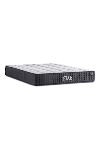 Star Yatak 100x200 Cm Tek Kişilik Nms Yaylı Saten Kumaşlı Full Ortopedik Sert Yatak Antrasit Bordür