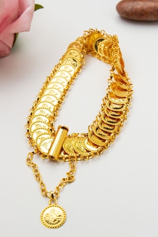 22 Ayar Altın 12,5 Gram Pullu Tuğralı Bilezik Lkblk1248