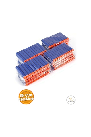Yumuşak Sünger Mermi Nerf Silahlarına Uyumlu Mermi Sünger Atan Tabanca Yedek Mermisi 80 Parça