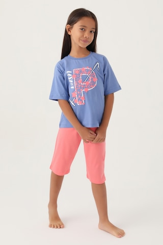 U.s. Polo Assn. Kız Çocuk Mavi Pijama Takım 50315467-vr036 Mavi