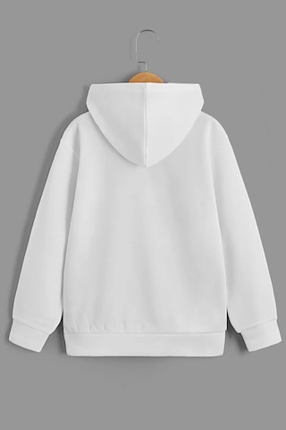 Ny Baskılı Erkek - Kız Çocuk Rahat Kalıp Sweatshirt Beyaz