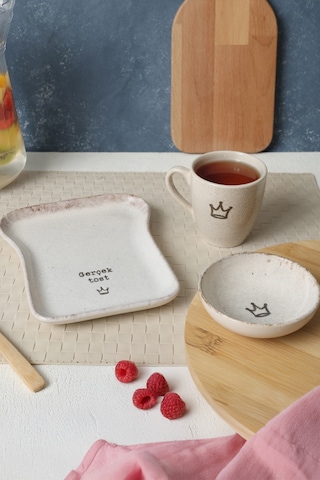 Tost Kahvaltı Takımı 3 Parça 22500-06 Krem