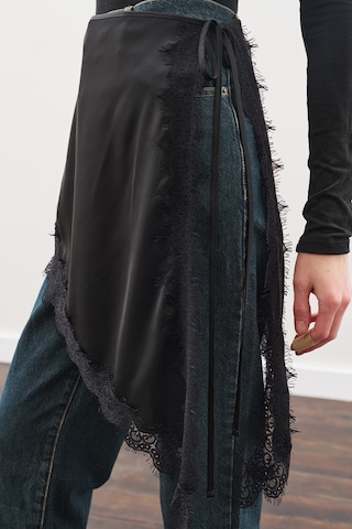 Dantel Şeritli Bel Aksesuar Siyah Siyah