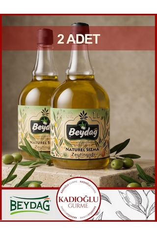 Beydağ Naturel Sızma Zeytinyağ Cam 1 Lt X 2 Adet