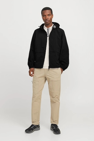 Jack & Jones Erkek Jcounıon Kapüşonlu Fermuarlı Ceket 12274049 Siyah Siyah