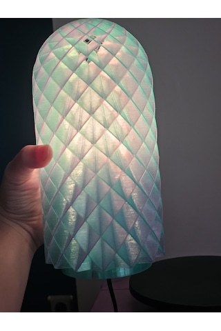 Modern Dekoratif Masa Lambası Ve Gece Lambası - 16 Renk Rgb Kumandalı - 3d Tasarım Frozen & Antik Serisi Mavi