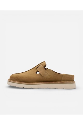Clarks Solsbury Mule. Dark Sand Suede Kadın Bej Terlik 26184168