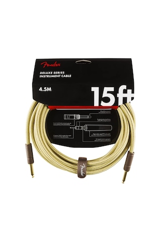 Fender Deluxe Series Instrument Cable Tweed - 4.5 Metre Enstrüman Kablosu
