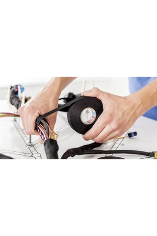 Tesa Tüylü Bez Bant Yanmaz Kumaş Kablo İzolasyon Bandı 1 Adet 5 Metre