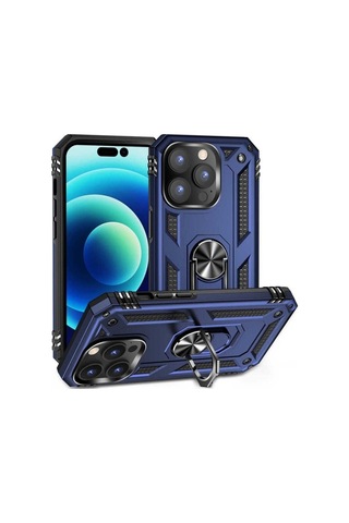 Apple Uyumlu iPhone 14 Pro Max Kılıf Zore Vega Kapak Mavi