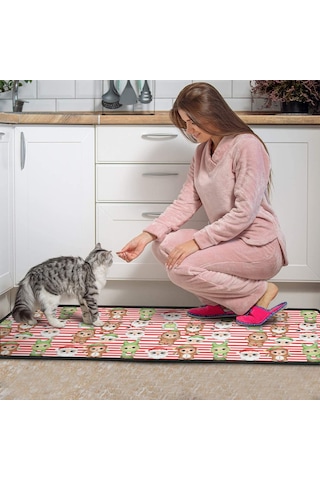 Noel Desenli 2'li Mutfak Matı, Anti-yorgunluk, Yastıklı Ve Kaymaz, Mutfak Ve Ofis İçin Noel Karakter Çizgili