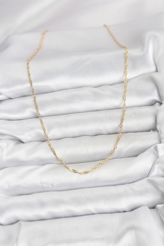 Cm 14k Gold Renk Pirinç Ezme Burgu Model Kadın Kolye - Lisinya altın