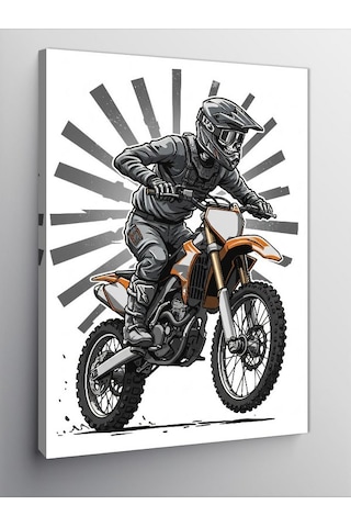 Kanvas Tablo Motorsiklet Ve Özgürlük 100cmx140cm