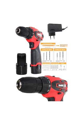 Bulldozer Redrag Çift Akülü 24 Setli Şarjlı Vidalama Taşıma Çanta