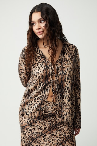 Ethıquet Scarlettbb Kadın Büyük Beden Tiger Desenli Büyük Beden Etek Leopar