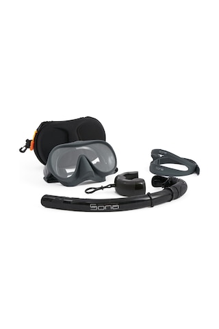 Sona Sona M1 Maske +Roll-Up Snorkel+Yedek Kayış+Deluxe Çanta Gri