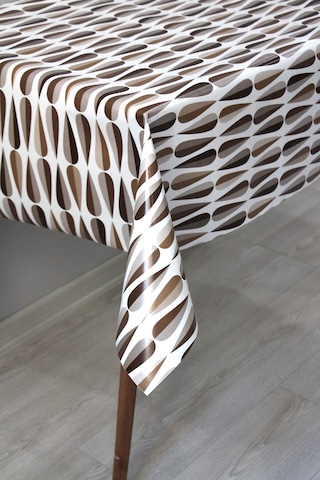 Astarlı Silinebilir Pvc Muşamba Masa Örtüsü 132-a-kahve