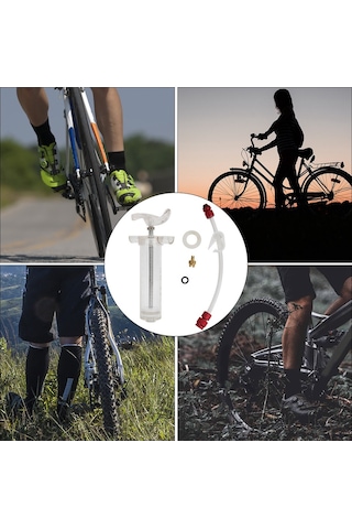 Xindoker Bisiklet Lastik Tamir Sıvısı Enjeksiyon Aleti - Universal Amerikan/fren Valfi - 50ml Hacim - Pvc Malzeme - Kolay Kullanım Diğer