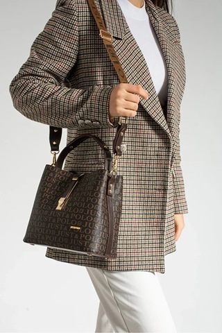 Just Polo Kadın Günlük Kullanıma Uygun Şık El Ve Omuz Çantası Shoulder Bag Kahverengi 33432751