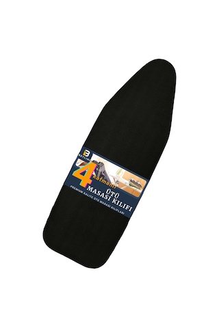 Beylini Ütü Masası Kılıfı Örtüsü Bezi, Keçeli,Süngerli,Lastikli Yanmaz Ayarlanabilir 55x135 cm Siyah