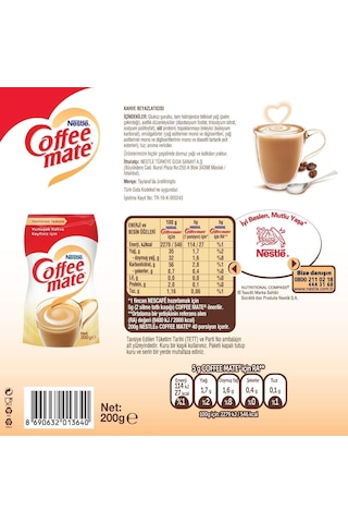 Nestle Coffee Mate Kahve Kreması Poşet 200 Gr X 4 Adet