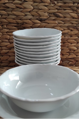 Porland Porselen Anadolu Beyazı 13 Cm 12 Adet Küçük Çorba Kases