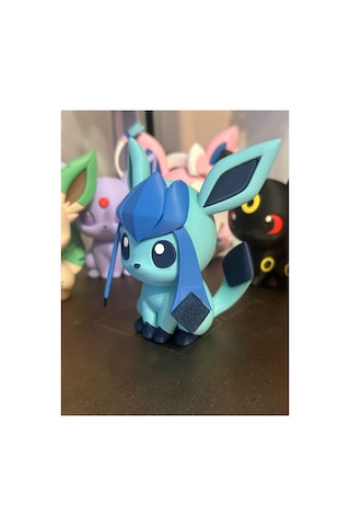 Pokemon Chibi Stili Glaceon Masa Figürü 10cm Pokemon Koleksiyon İçin Figür / Oyuncak