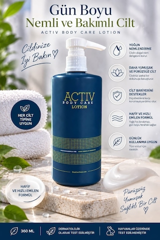 Actıv Body Care Mavi Ambalajlı Nemlendirici Vücut Losyonu 360 Ml
