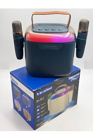 Bs-601 Bluetooth Wıreless Speaker & Karaoke Mıcrophones 13w - Lacivert