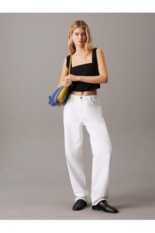 Calvin Klein Kadın Sırt Düğme Kapama Kalın Askı Crop Boy Siyah Büstiyer J20j225347-beh-7872 Siyah