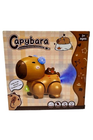 Müzikli Işıklı Buharlı Capybara Oyuncak Yürüyen Duman Efektli Capybara Capibara