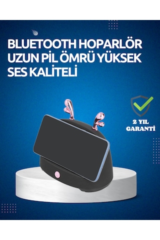 Akıllı Kablosuz Telefon Tutucu Ve Stereo Hoparlör Kolay Kullanı