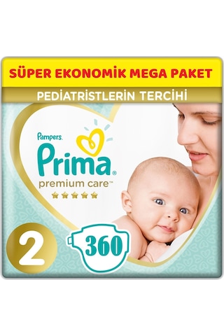 Prima Premium Care Bebek Bezi 2 Numara Mini 360 Adet Süper Ekonomik