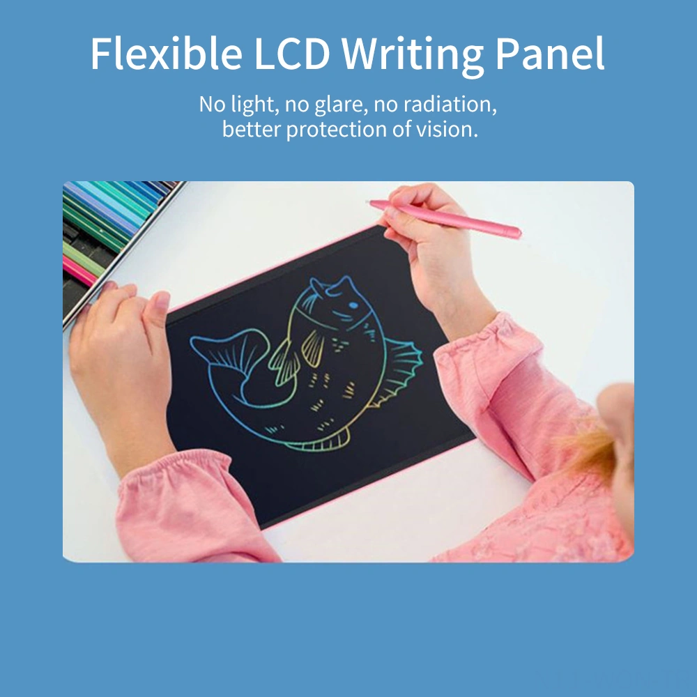 Neevoyu 10.5 İnç Renkli Lcd Çizim Tahtası - Çocuklar İçin Grafiti Ve Yazı Aleti, Tek Tuşla Silme Ve Kilit Fonksiyonu, Taşınabilir Siyah Cr2025 Pil Dahil Siyah