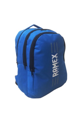 Unisex Mavi Ramex Sırt Çantası Büyük Boy Seyahat Okul Çantası Su Itici MAvi