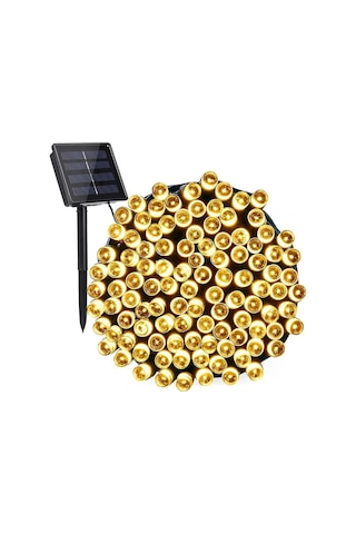 Solar 12 Metre 100 Ledli 8 Mod Dış Bahçe Aydınlatma Dekorasyon Süsleme Güneş Enerjili Led Işık Diğer