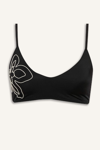Defacto Regular Fit Nakışlı Bikini Üstü-fall İn Love E3284ax25smbk81 Siyah