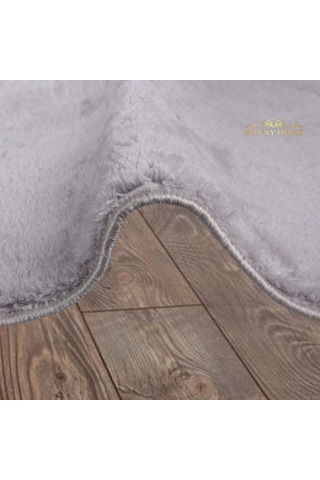 Bonny Home Elite Gri 100x100 Cm Yuvarlak Peluş Banyo Paspası Kaymaz Gri