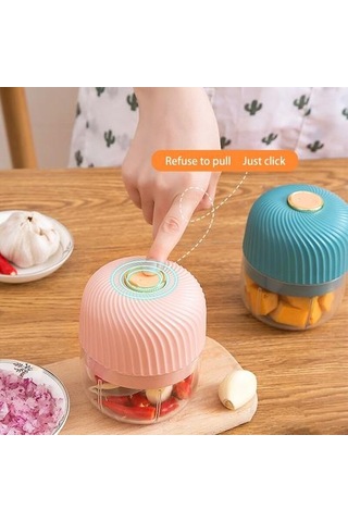 Elektrikli Sarımsak Kıyıcı Usb Mini Mutfak Masher Sebze İçin, 350 Ml Ginger Biber Presler İçin Sağlam Gıda Mavi Antrasit