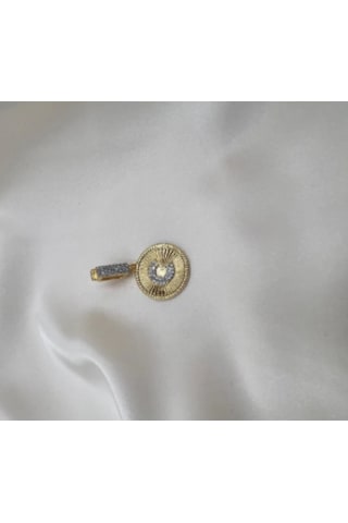 Bb İthal Altın Kaplama C Harfli Ajda Charm Veya Kolye Ucu Altın - Beyaz