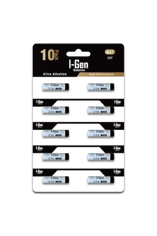 I-Gen 27A Pil 10'lu Paket 12V MN27 PİL (27A / A27 / L828)