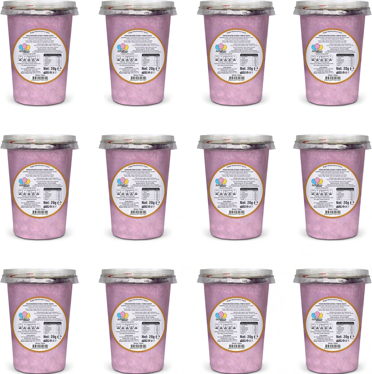 Yaban Mersini Aromalı 12'li Gurme Pamuk Şekerler