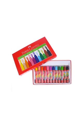 Faber Castell Tam Boy Kuru Boya 12'li ve Pastel Boya 12'li