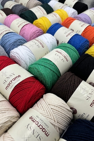 Premium Koton Pamuk Makrome İpi Ekru 2mm Cotton Zincir Makrome Çanta İpi Supla İpi Koton İp